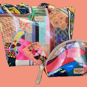 Consuela - Mini Bag & Medium Cosmetic Case - Like New! Retired Print